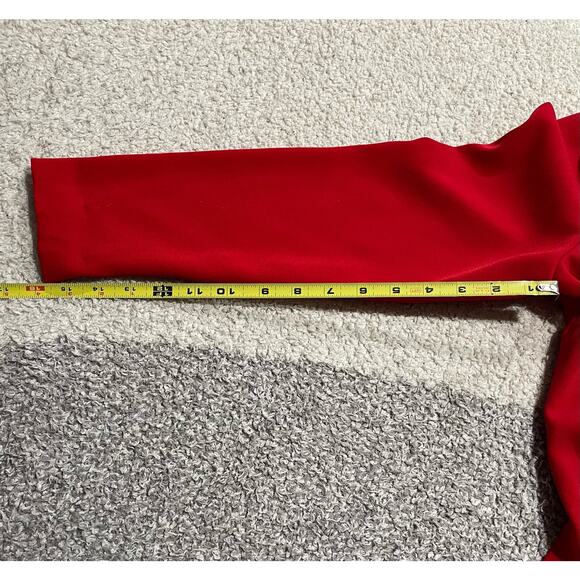 VTG NWT Bleyle Womens Medium Petite MP Long Sleeve Button Up Shirt Red MSRP $109 - Picture 4 of 13